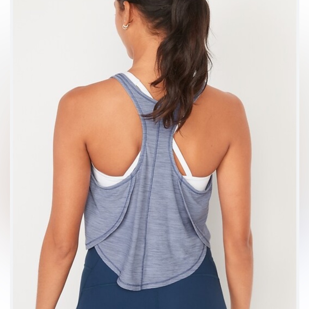 Old Navy Active Breathe On Go Dry blue racerback tank top XL tall - Picture 9 of 11